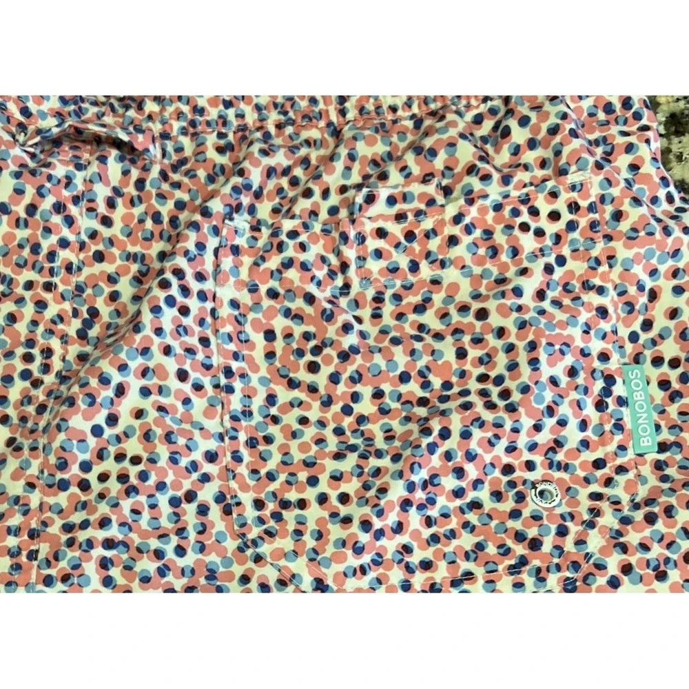 Bonobos Swim Trunks Shorts‎ Pink Blue Polka Dots Mesh Lined 7